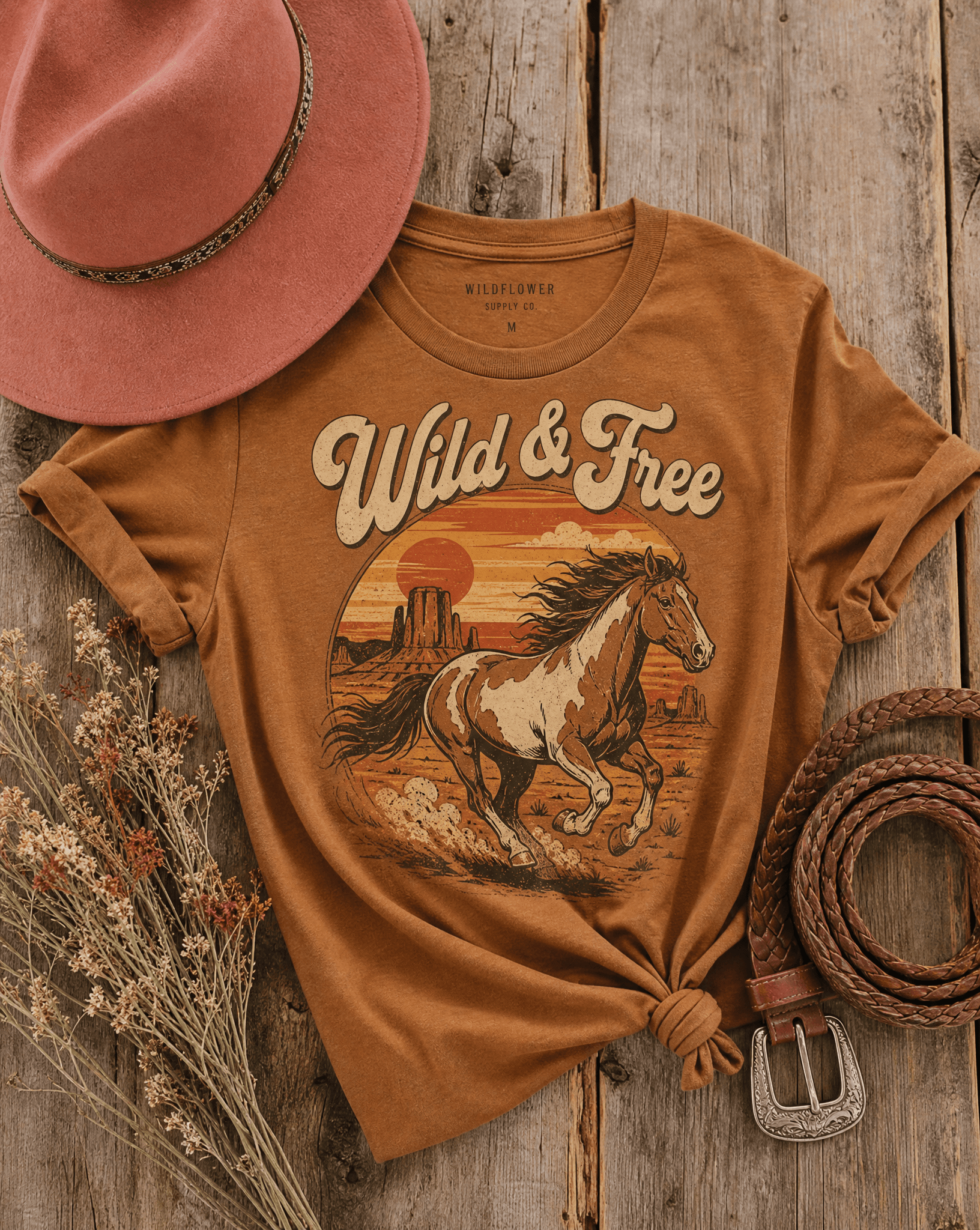 Model wearing Branded West tee