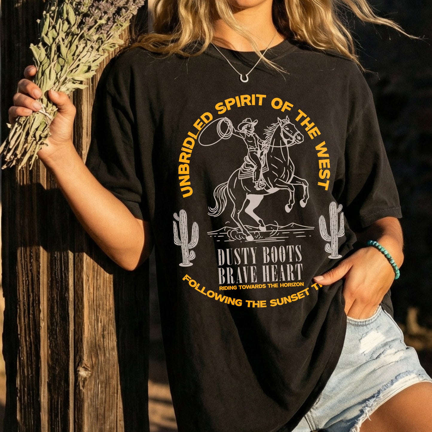 Unbridled Spirit of the West — Western Cowboy Graphic Tee
