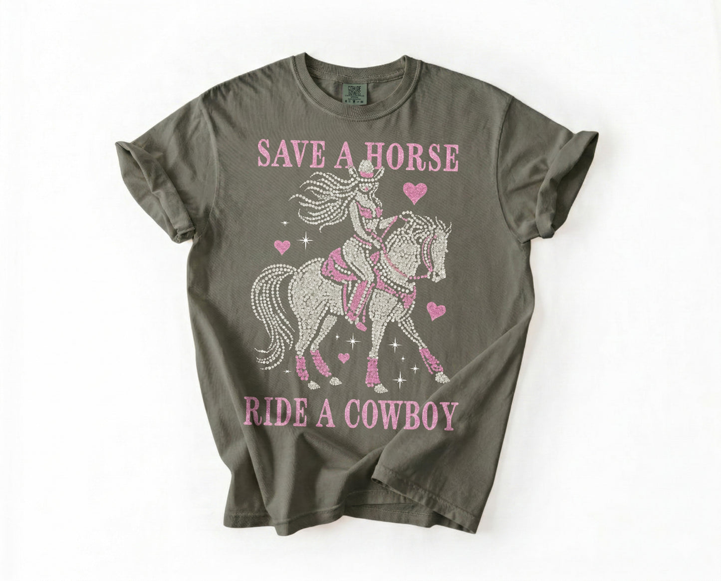 Save A Horse Ride A Cowboy Tee & Crewneck
