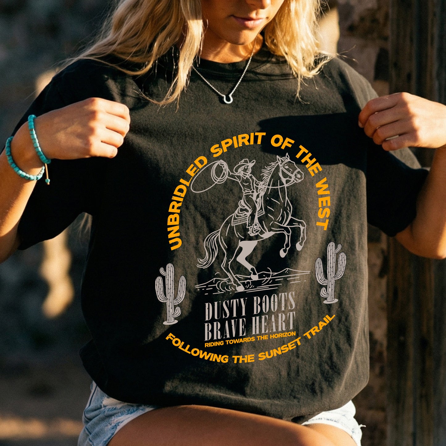 Unbridled Spirit of the West — Western Cowboy Graphic Tee