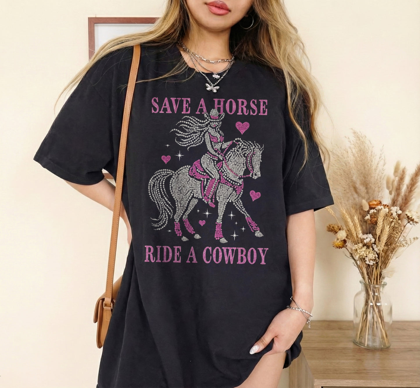 Save A Horse Ride A Cowboy Tee & Crewneck