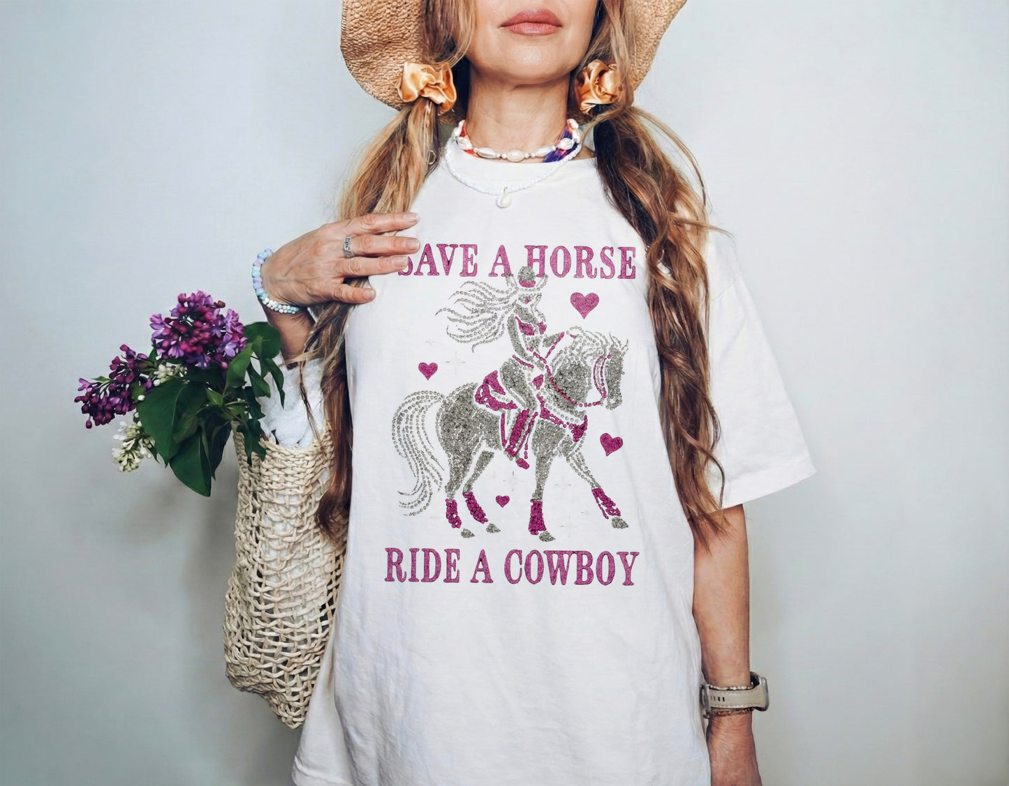 Save A Horse Ride A Cowboy Tee & Crewneck