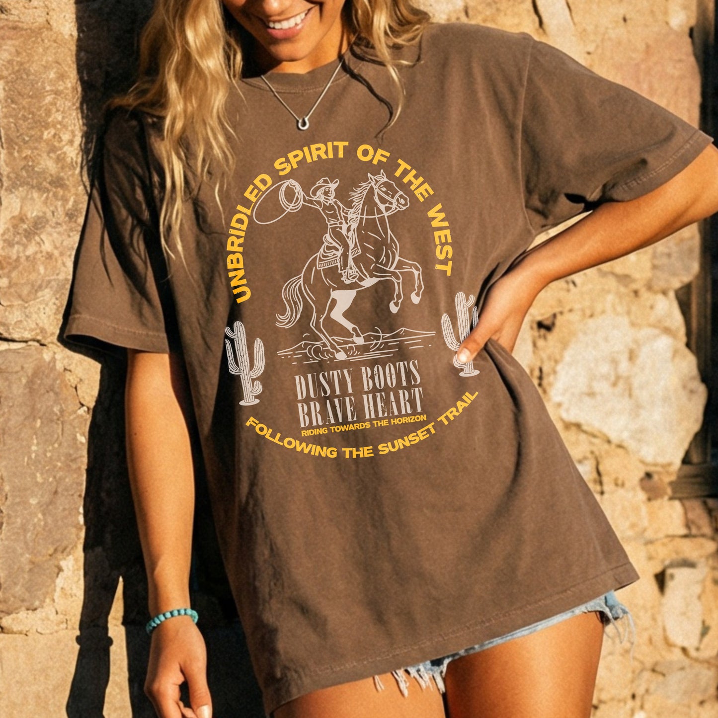 Unbridled Spirit of the West — Western Cowboy Graphic Tee