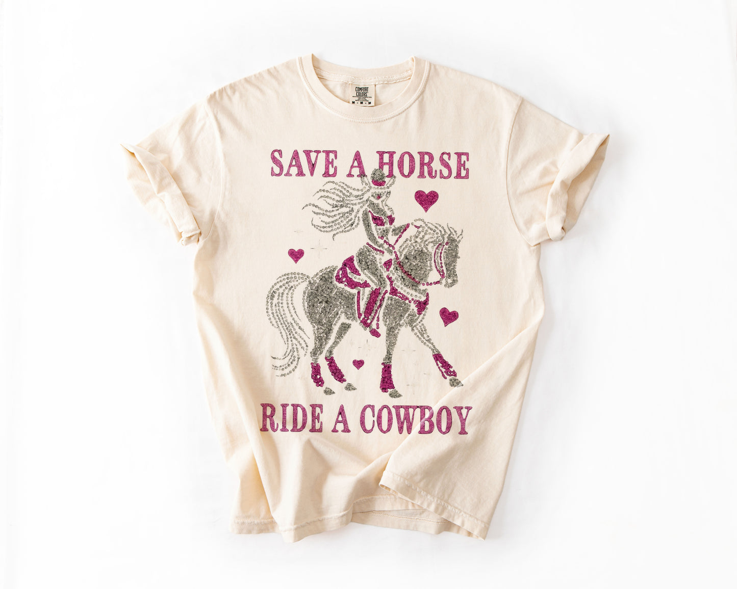 Save A Horse Ride A Cowboy Tee & Crewneck