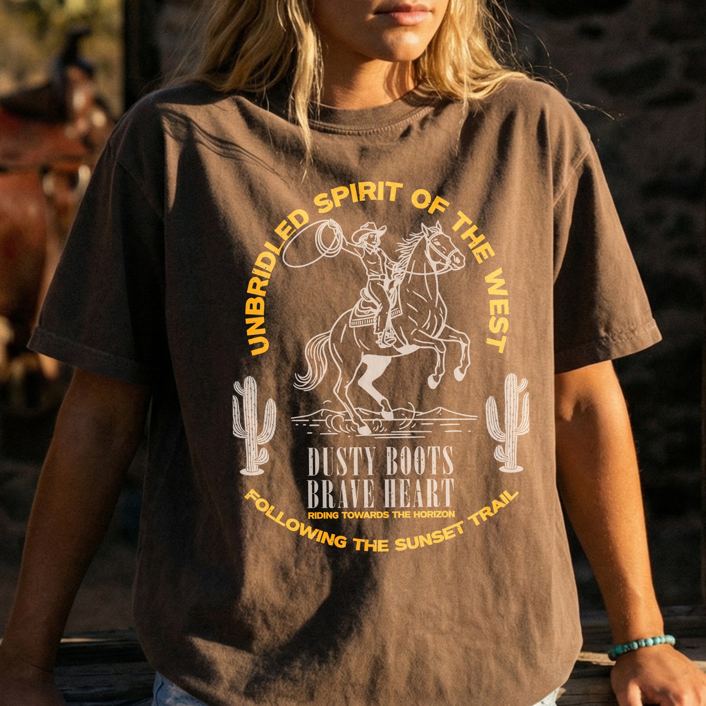 Unbridled Spirit of the West — Western Cowboy Graphic Tee