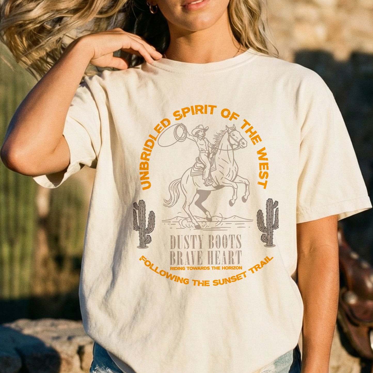 Unbridled Spirit of the West — Western Cowboy Graphic Tee