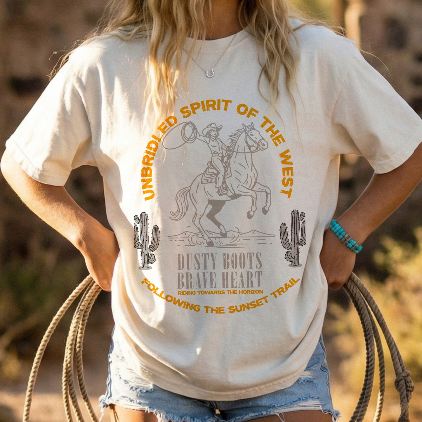 Unbridled Spirit of the West — Western Cowboy Graphic Tee