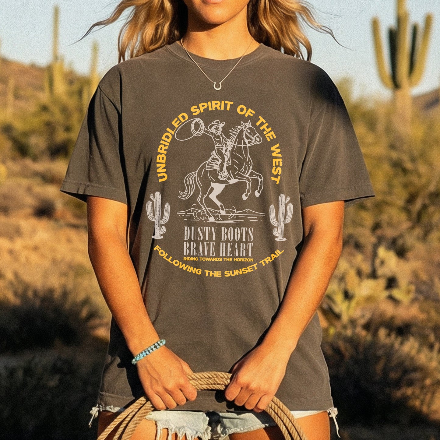 Unbridled Spirit of the West — Western Cowboy Graphic Tee